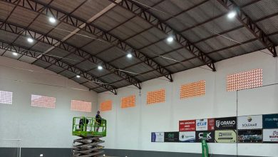 Nova iluminação de LED chega ao Ginásio da ASPMT em Timbó