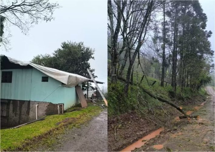 Tornado é confirmado em Barra Bonita após arrancar casa e destruir imóveis