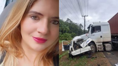Timboense morre em colisão entre carro e caminhão na SC-110, em Jaraguá do Sul