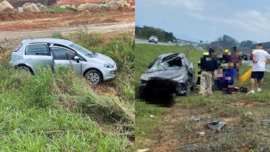 Carros saem da pista após colisão e deixam feridos na BR-470, em Ilhota