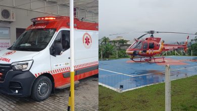 Mulher é atropelada em faixa de pedestre em Indaial e sofre suspeita de fraturas nas pernas