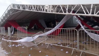 Estrutura desaba com ventania de 95 km/h e deixa um morto e dezenas de feridos em Regente Feijó