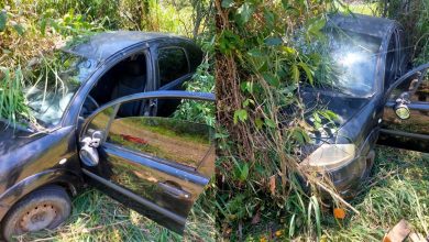 Veículo sai da pista na BR-470 e motorista fica gravemente ferido em Rodeio