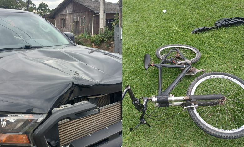 Ciclista fica gravemente ferida após atropelamento em Ascurra; motorista fugiu