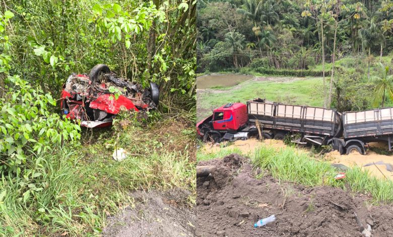 Acidente na BR-470 em Ibirama deixa uma pessoa morta e bloqueia a rodovia