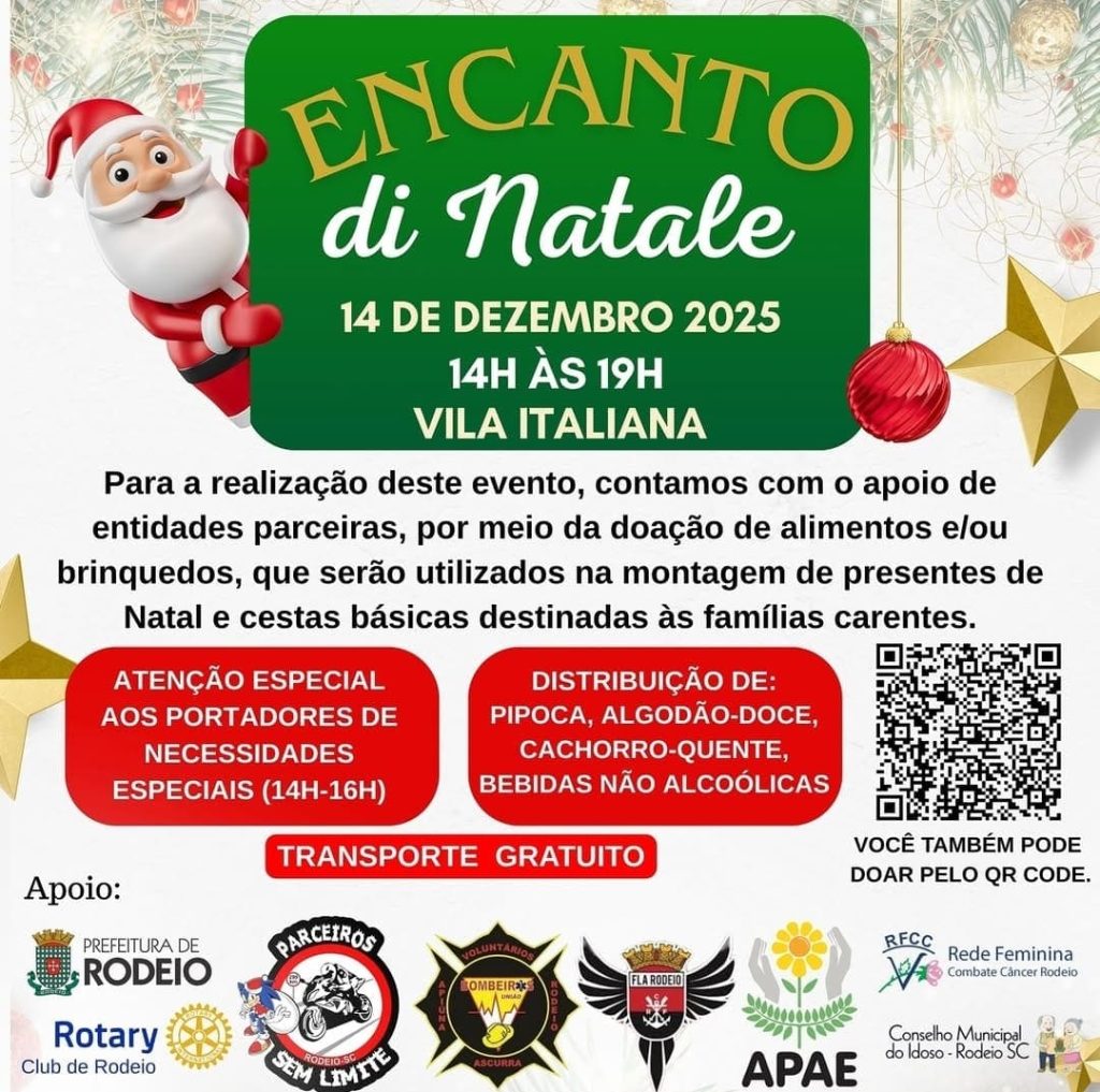 Encanto di Natale 2025 promete tarde de integração e solidariedade em Rodeio