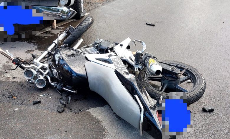Motociclista é encontrado caído na pista após colisão em Rodeio
