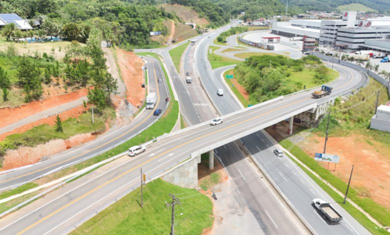 DNIT entrega novo viaduto na BR-470 em Gaspar e melhora ligação urbana no Vale do Itajaí