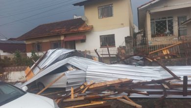 Vendaval de curta duração provoca estragos em SC e reforça atenção para o verão