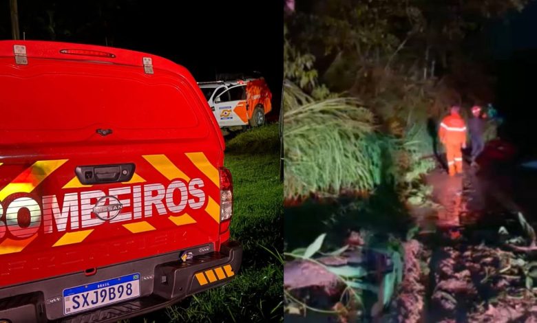Deslizamento de terra e queda de árvores deixam moradores ilhados no bairro Mulde, em Timbó