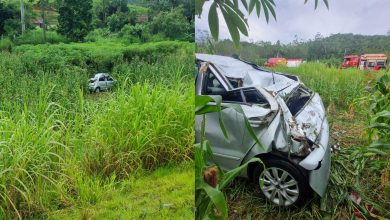 Veículo capota na SC-110 e deixa dois jovens feridos entre Pomerode e Jaraguá do Sul