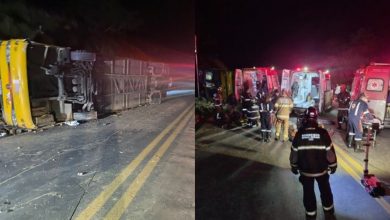 Cinco pessoas morrem após ônibus clandestino com destino a SC tombar em MG