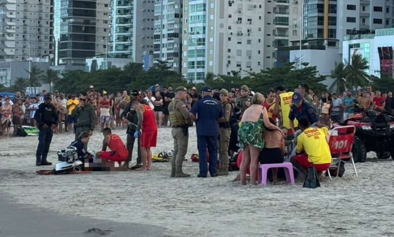 Tragédia na Praia Central: banhista morre afogado em Balneário Camboriú
