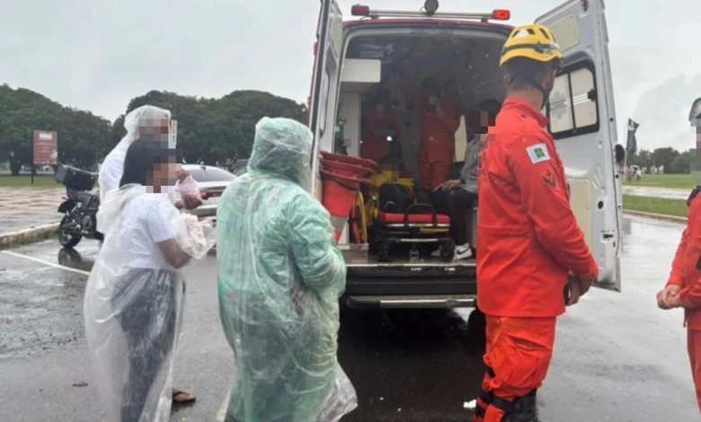 Queda de raio atinge manifestação em Brasília e deixa dezenas de feridos