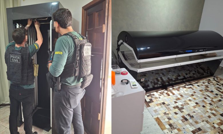Operação em Indaial apreende equipamentos de bronzeamento artificial com radiação UV