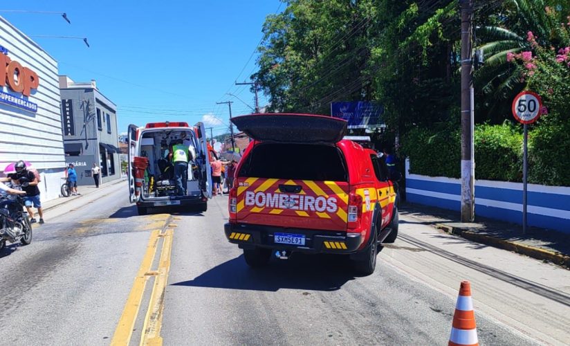Atropelamento grave deixa idosa ferida e mobiliza equipes de resgate em Gaspar