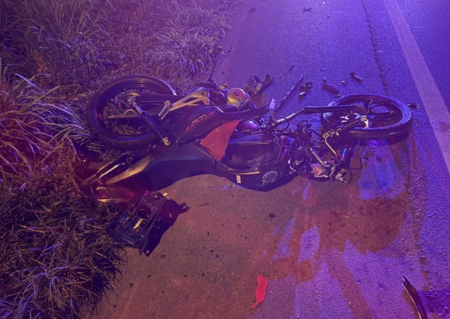 Grave colisão entre moto e caminhão deixa motociclista em estado crítico na BR-470, em Apiúna