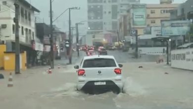 Indaial registra mais de 86 mm de chuva em poucas horas, aponta monitoramento estadual