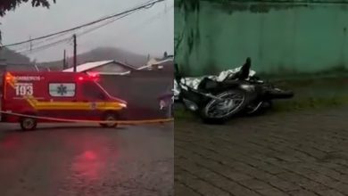 Motociclista de 18 anos morre ao ser atingido por cabo de alta tensão em Blumenau