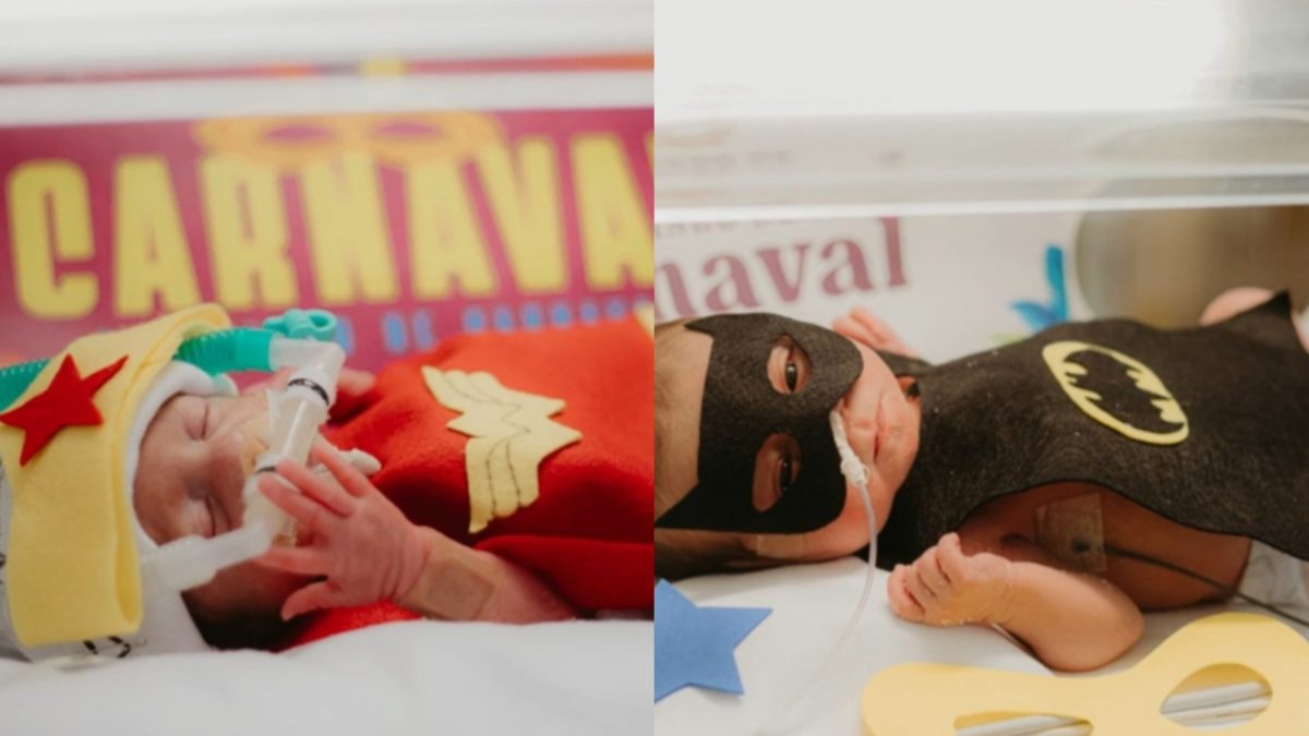 Carnaval de fofura: bebês se transformam em personagens na UTI Neonatal, em Blumenau