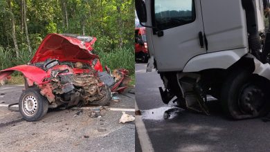 Colisão na BR-470, em Rodeio, deixa motorista morto e duas pessoas feridas