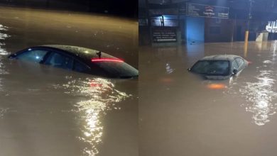 Temporal provoca alagamentos em cidades de SC e arrasta carro em Palhoça; moradores são resgatados e trânsito fica congestionado