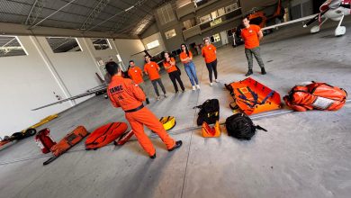 Agentes da Defesa Civil de Timbó participam de treinamento com unidade aérea em Blumenau