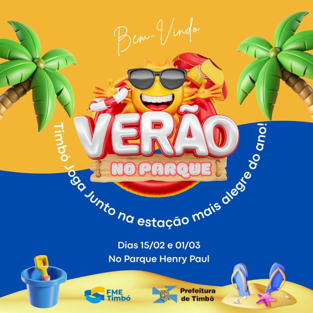 Timbó anuncia Verão no Parque com programação especial em fevereiro e março