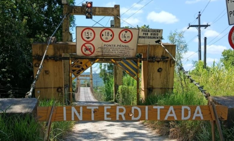 Prefeitura de Indaial anuncia interdição da Ponte Pênsil do Warnow para manutenção
