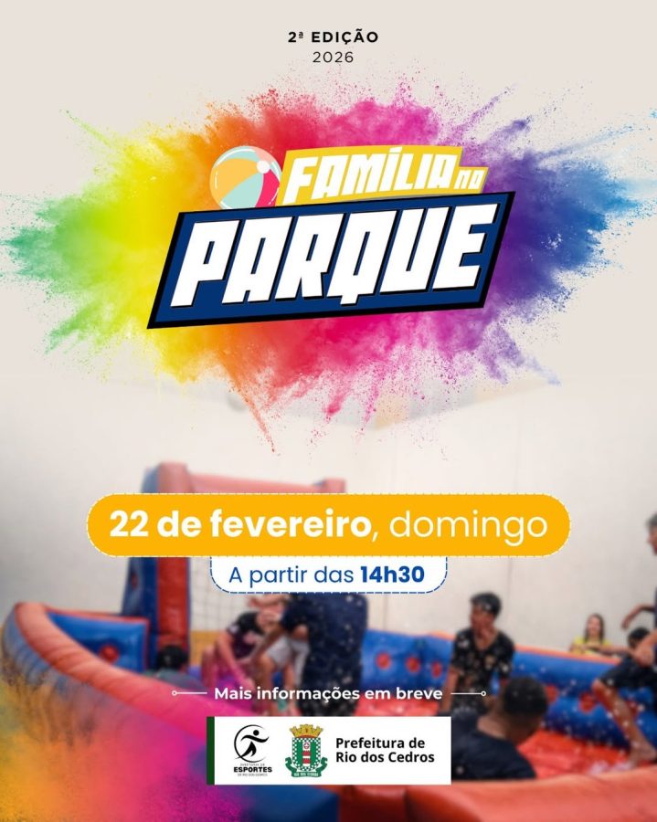 Evento Família no Parque retorna com segunda edição e promete tarde de diversão em Rio dos Cedros