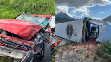 Colisão entre carro e carreta deixa três feridos e interdita desvio em SC