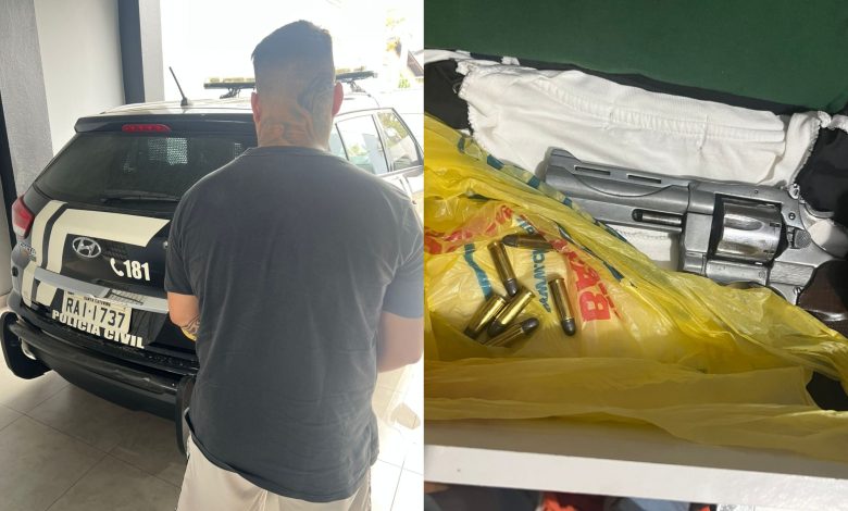 Indaialense suspeito de integrar facção criminosa é preso e arma de fogo é apreedida em Barra Velha
