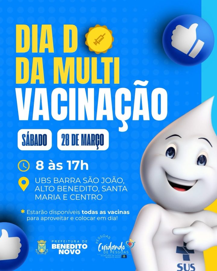 Benedito Novo promove Dia D da Multivacinação com doses contra gripe ...