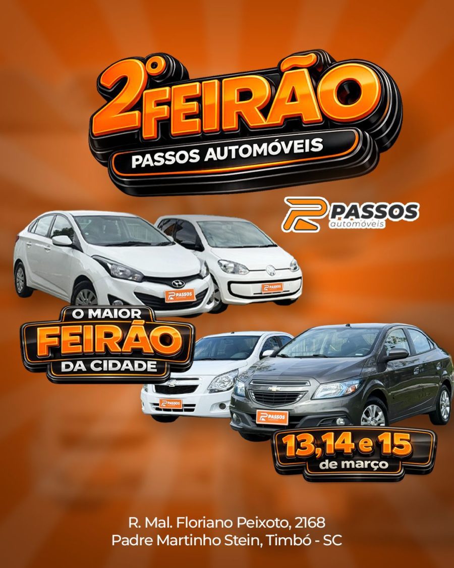 Passos Automóveis anuncia 2º Grande Feirão com condições especiais em Timbó