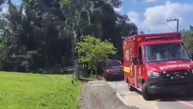 Tentativa de fuga termina em acidente em Indaial. Foto: Reprodução / CBVI.