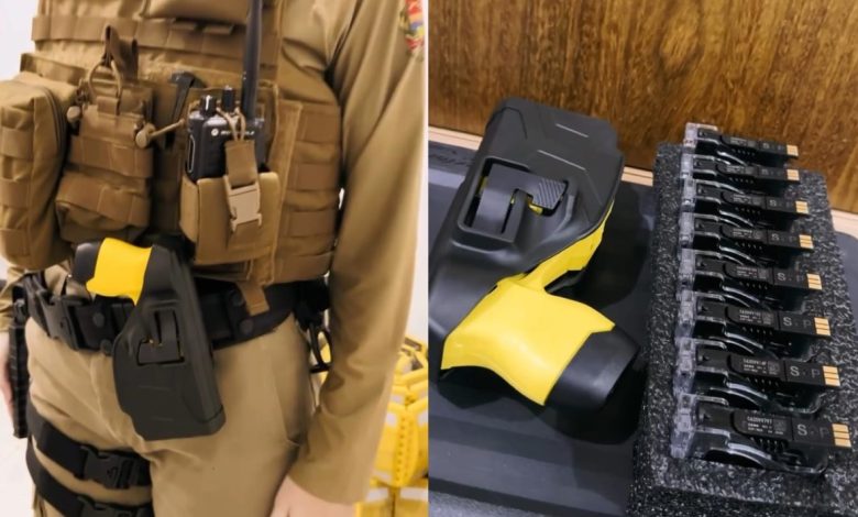 Polícia Militar de Timbó recebe novos tasers para reforçar segurança e ampliar recursos das guarnições