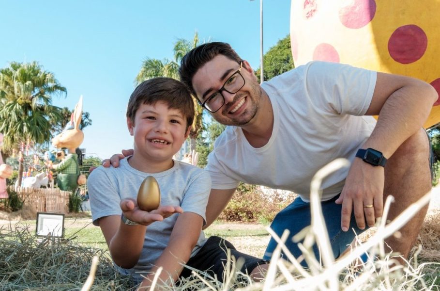 Páscoa em Indaial reúne famílias e distribui 700 ovinhos em programação especial na Praça da Prefeitura