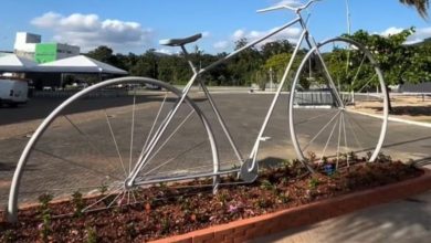 Timbó ganha novo monumento na Praça Central e reforça título de Capital Nacional do Cicloturismo
