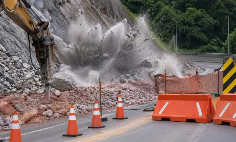 Detonação de rochas na Rua Bagé vai interromper o trânsito em Blumenau