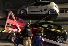 Racha na BR-101 acaba em perseguição e prisão de dois motoristas em SC