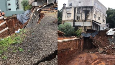Deslizamento de terra coloca casas em risco e obriga moradores a deixar imóveis em SC