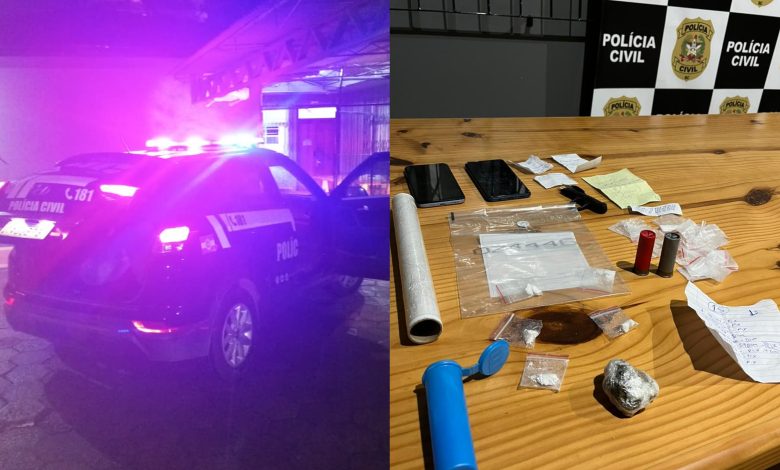 Monitoramento policial desmantela ponto de tráfico e termina com prisão em Timbó