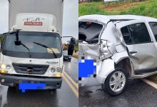 Colisão envolvendo 3 veículos deixa condutor de carro ferido em Rodeio