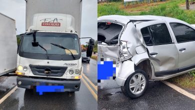 Colisão envolvendo 3 veículos deixa condutor de carro ferido em Rodeio