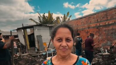 Fé e união transformam realidade: comunidade constrói casa para mulher em área de risco em Lages. Foto: Reprodução das redes / Igreja OBPC de Lages.
