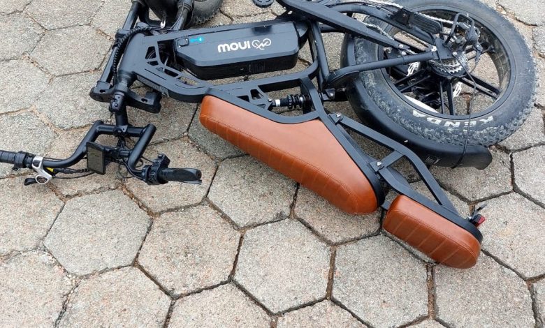 Homem que usava bicicleta elétrica sofre ferimentos moderados após queda em Ascurra. Foto: Reprodução / CBVU.