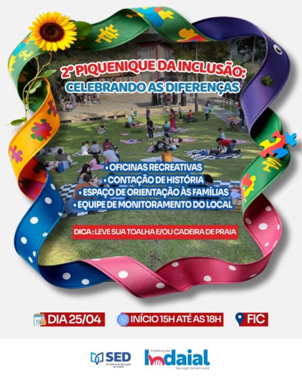Indaial realiza o 2º Piquenique da Inclusão com programação especial e atividades para toda a família