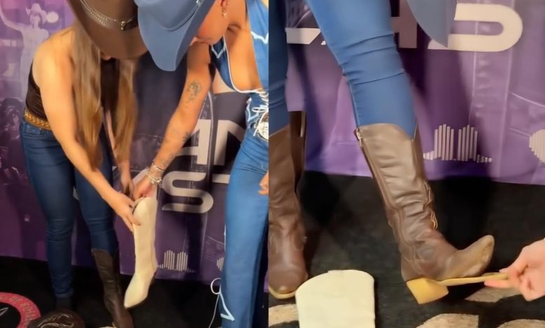 Perrengue com bota descolada termina em surpresa e fã é presenteada por Ana Castela antes do show