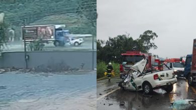 Grave acidente na BR-470 em Indaial deixa duas vítimas fatais após colisão entre caminhão e carro