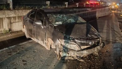Capotamento na BR-470 em Indaial deixa três feridos no bairro Rio Morto
